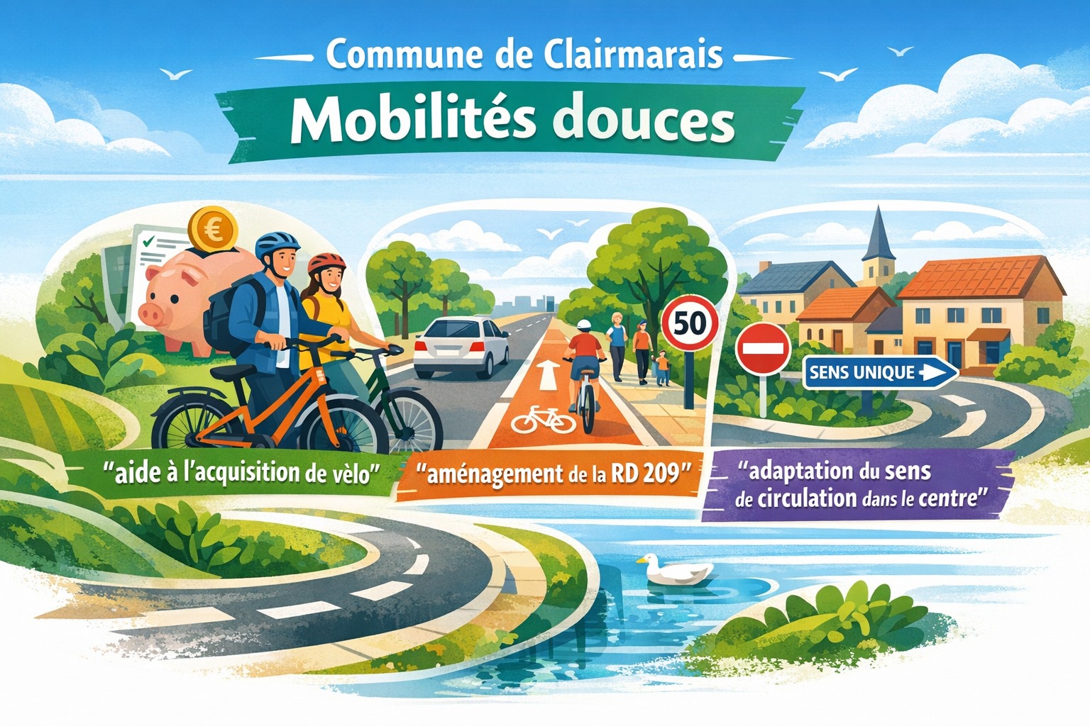 Mobilités douces – Aménagements et aide à l&rsquo;acquisition de vélo